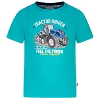 SALT AND PEPPER T-Shirt Salt & Pepper Jungen Traktor Stickerei T-Shirt golf green (1-tlg)