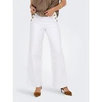 ONLY High-waist-Jeans ONLMADISON HW BUTTON WIDE DNM 730 NOOS mit Knopf Details