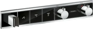 Hansgrohe Thermostat Unterputz RainSelect Fertigset 3 Verbraucher schwarz/chrom, 15356600 15356600