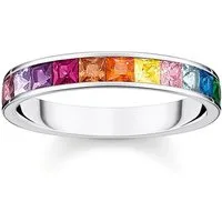 THOMAS SABO Fingerring, mit Glas-Keramik Stein, Korund, Zirkonia, Spinell (synth)