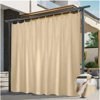 BTTO V&G Outdoorgardine Vorhänge mit Magic Tape,Balkon Vorhang,Outdoor Vorhang Wasserdichte (1 St), verdunkelnd, Verdunkelungsvorhänge