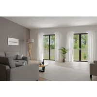 HOMING Gardine Lian (1 St), verdeckte Schlaufen, halbtransparent, Fertigschal