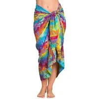 PANASIAM Sarong Pareo Tuch aus Viskose - blickdichtes Unisex Strandtuch & Wickelkleid, Viskose, in Größe L & XL - Wickelrock oder Bikini Cover-up für Damen & Herren