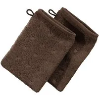 Möve Waschhandschuh Waschhandschuh "Quadretti" 2er-Pack, Frottier, Walk-Frottier Uni