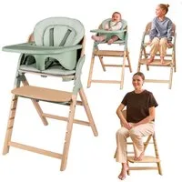 lionelo Hochstuhl MEGAN (Sitzkissen + Tablett), 3in1/mitwachsend/bis 110kg belastbar/werkzeuglos verstellbar