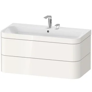 Duravit Happy D.2 Plus c-bonded Set wandhängend Weiß Hochglanz 975x490x480 mm - HP4638E2222 HP4638E2222