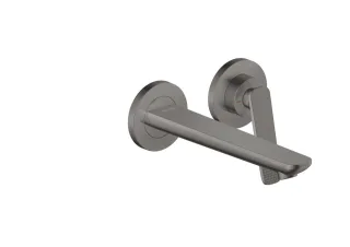 Hansgrohe 2-Loch WTA Wand Unterputz Axor Citterio C mit Auslauf 195 mm Cubic cut polished black chr 49111330