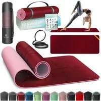 KESSER Yogamatte, Gymnastikmatte + Tragegurt rutschfest TPE Yogamatte gepolstert