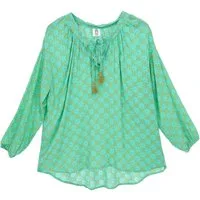 Guru-Shop Longbluse Blusentunika, Langarmbluse, plus size.. Boho, Ethno Style, Hippie, alternative Bekleidung
