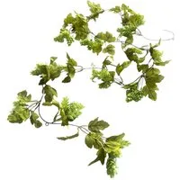 Kunstgirlande Künstliche HOPFENGIRLANDE ca. 180cm. Hopfen Trieb Ranke. Grün, naninoa GmbH, Höhe 180.00 cm