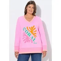 Laurasøn Sweatshirt Sweatshirt V-Ausschnitt Langarm