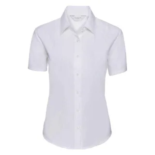 Russell Collection - Hemd für Damen kurzärmlig (Weiß)