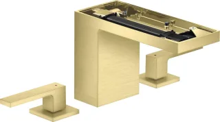 Hansgrohe 3-Loch Waschtischarmatur 110 Axor MyEdition ohne Platte, brushed brass, 47072950 47072950