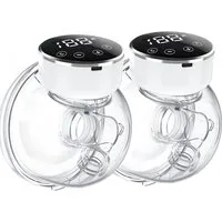 ANYSUN Elektrische Milchpumpe Milchpumpe Tragbar Freihändig,Brustpumpe Milch mit 3 Modi und 9 Stufen, tragbar Milchpumpe,LED Intelligentem Display, 2-tlg., Ultra Leise Wiederaufladbare,Fassungsvermögen 180ml