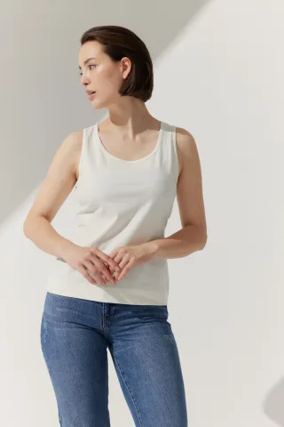 THE FASHION PEOPLE - NOS Top 105 warm white - Gr. - XS