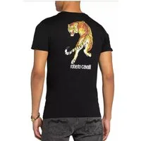 roberto cavalli T-Shirt Firenze Tiger Logo Print Slim Fit RC-Monogramm und Tiger-Print auf der Brust
