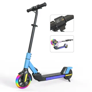 [EU/UK Direct] WQ Q1 Kids Electric Scooter LED Lights 21.6V 2.6AH Battery 150W Motor Top Speed 10KM/H 6inch Solid Tires