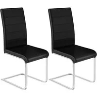 Woltu Freischwinger (Set, 2 St), mit hoher Rückenlehne Kunstlederbezug bis 120kg belastbar