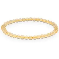 Lebensquelle Plus Armband Citrin Mini-Kugelarmband, 4 mm