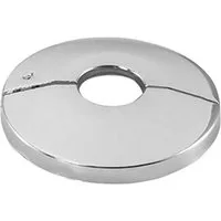 tecuro Badarmatur Scharnierrosette - Messing verchromt