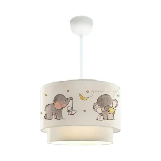 lux.pro Hängeleuchte, Weiß, Textil, 30x70x30 cm, Lampen & Leuchten, Innenbeleuchtung, Kinderzimmerlampen