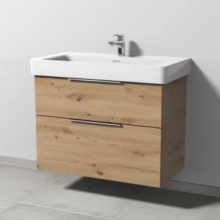 Sanipa 3way Waschtischunterbau zu Laufen Pro S Waschtisch mit 2 Auszügen, Eiche Natural-Touch UM76985