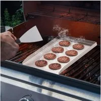 Gravidus Grillplatte Hochwertige Plancha Grillplatte aus Edelstahl mit Grillspachtel