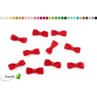 Creativery Streudeko, Satinschleifen 35x13mm zum Basteln & Aufnähen 10 Stück Rot