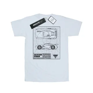 Disney - "Cars Jackson Storm Blueprint" T-Shirt für Herren (Weiß)