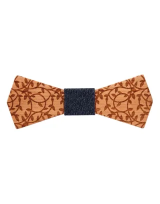 mr. célestin - Fliege aus Holz Milano - Cherry braun/blau - Gr. - OS