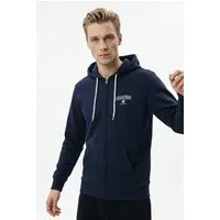 Champion Kapuzensweatshirt Graphic Terry Full Zip Hoodie Sweatshirt mit Reißverschluss, Langarm, aus Baumwolle und Polyester