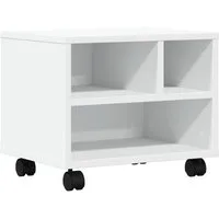 vidaXL Druckertisch Druckerständer mit Rollen Weiß 41x32x34,5 cm