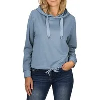 DENIMFY Kapuzenpullover Damen Hoodie DFHanna Regular Fit Crop Longsleeve Sweatshirt mit Kapuze