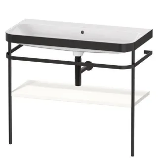 Duravit Happy D.2 Plus c-bonded Set mit Metallkonsole Weiß Supermatt 975x490x850 mm - HP4738N8484 HP4738N8484