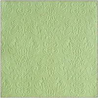 Ambiente Luxury Paper Products Papierserviette, Servietten Papier 33x33cm Elegance geprägt 15 Stück Zartgrün