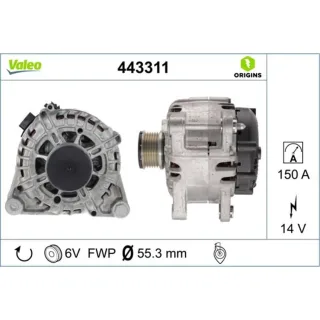 Valeo Generator  150A Citroen DS Opel Peugeot 443311