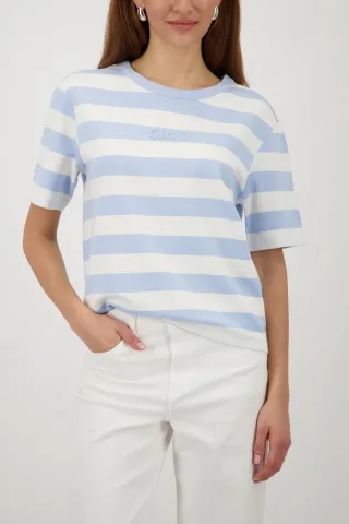 monari - Sweatshirt mit Streifen light sky ringel - Gr. - 40