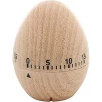 HIT Trading Eieruhr KURZZEITMESSER Ei Bambus-Optik 8cm Eieruhr bis 60 min Küchentimer 44, Küchen-Timer Küchenuhr