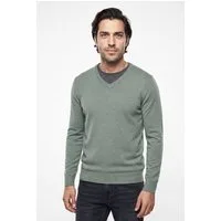 LINDBERGH Strickpullover meliert, mit V-Ausschnitt
