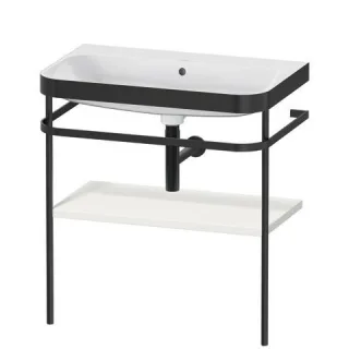 Duravit Happy D.2 Plus c-bonded Set mit Metallkonsole Nordic Weiß Seidenmatt 775x490x850 mm - HP4737 HP4737N3939