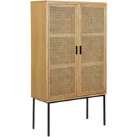 OTTO home Highboard Feines, Eschenholz-Details, robustem Metallgestell, FSC-zertifiziertem Holz