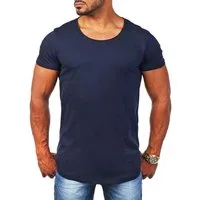 Young & Rich T-Shirt Herren Uni Basic rundhals Ausschnitt vintage Look Unterziehshirt 1702 Rundhalsauschnitt unifarben kurzarm slim fit