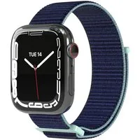 EAZY CASE Smartwatch-Armband Nylon für Apple Watch 11 10 9 8 7 6 5 4 3 2 SE Ultra, Atmungsaktives Apple Watch Armband 42-49mm Nylon Dunkelblau