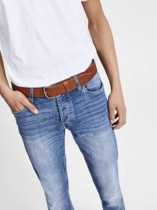 JACK&JONES - JACPAUL LEATHER BELT NOOS mocha bisque - Gr. - 85