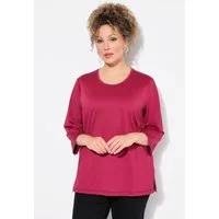 Ulla Popken T-Shirt T-Shirt Ziernähte Rundhals Halbarm