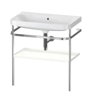 Duravit Happy D.2 Plus c-shaped Set mit Metallkonsole Weiß Seidenmatt 775x490x850 mm - HP4837N3636 HP4837N3636