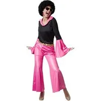 dressforfun Hippie-Kostüm Frauenkostüm Disco Sternchen, Zweiteiliges Disco-Outfit im Stil der 70er