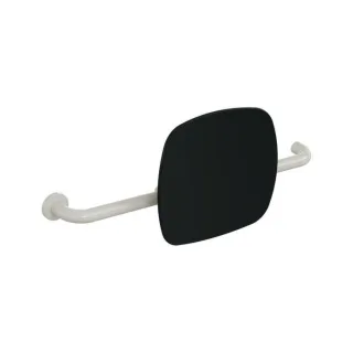 Hewi 801 Rückenstütze 801.51.9263L97 Wandabstand 150mm, Ausführung links, Lehne tiefschwarz, lichtgrau
