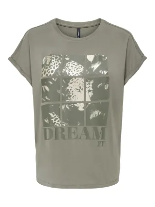 ONLY - ONLFREE NEW S/S O-NECK TOP BOX JRS Smokey Olive - Gr. - M