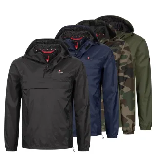 Höhenhorn Lepon Herren Jacke Windbreaker Schlupfjacke mit Brusttasche M Schwarz
